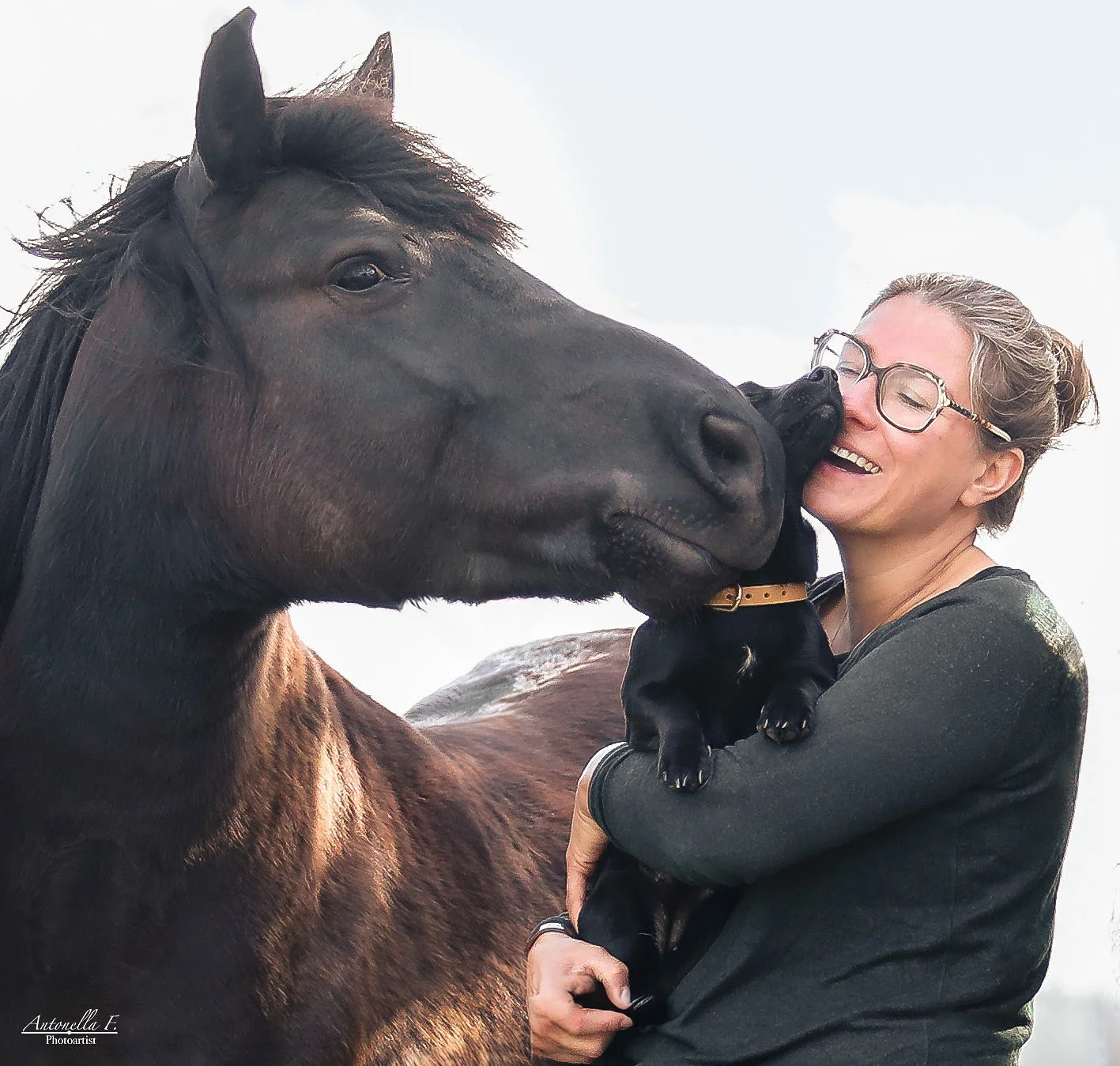 Nicole Mehlich mit Therapiepferd